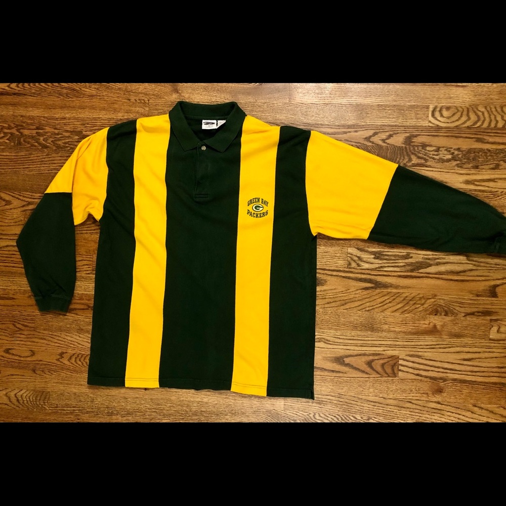 Green Bay Packers Rugby Shirt Vintage